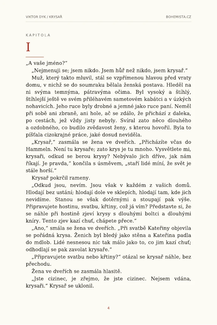 Strana 4 knihy Krysař